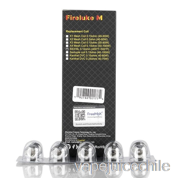 Vape Vhile Freemax Fireluke M / Tx Bobinas De Repuesto De Malla 0.12ohm Ss316l Bobinas De Malla Simple
